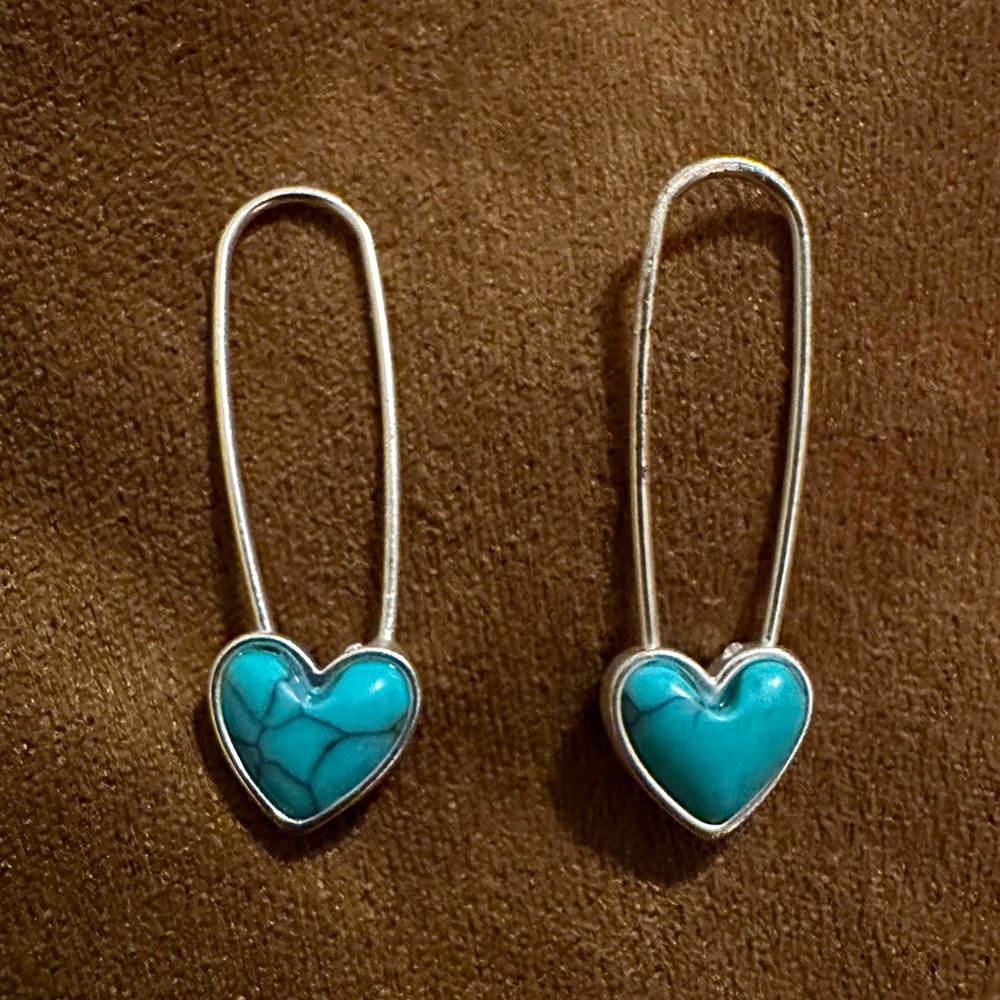 Lucky Brand turquoise earrings.